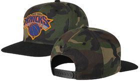 New York Knicks Printed Camo Snapback Cap by Adidas