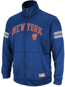 New York Knicks Royal Full-Zip Embroidered Track Jacket by Majestic