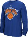 New York Knicks Adidas Royal Huge Preferred Logo Long Sleeve T Shirt