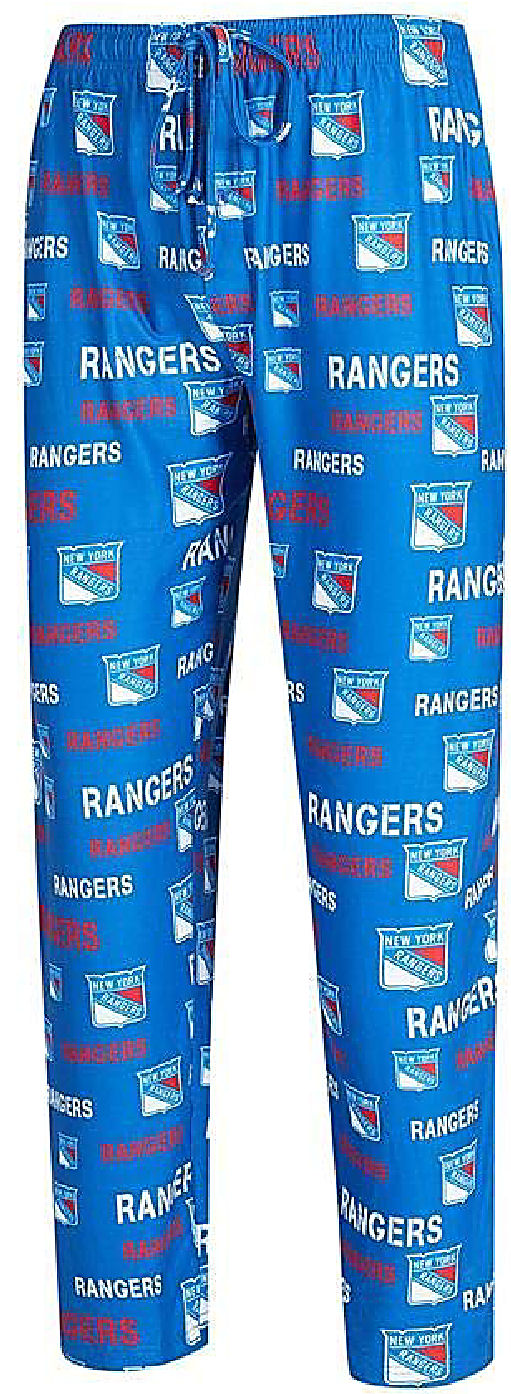 New York Rangers Men’s Royal Midfield Synthetic Pajama Pants | New York ...