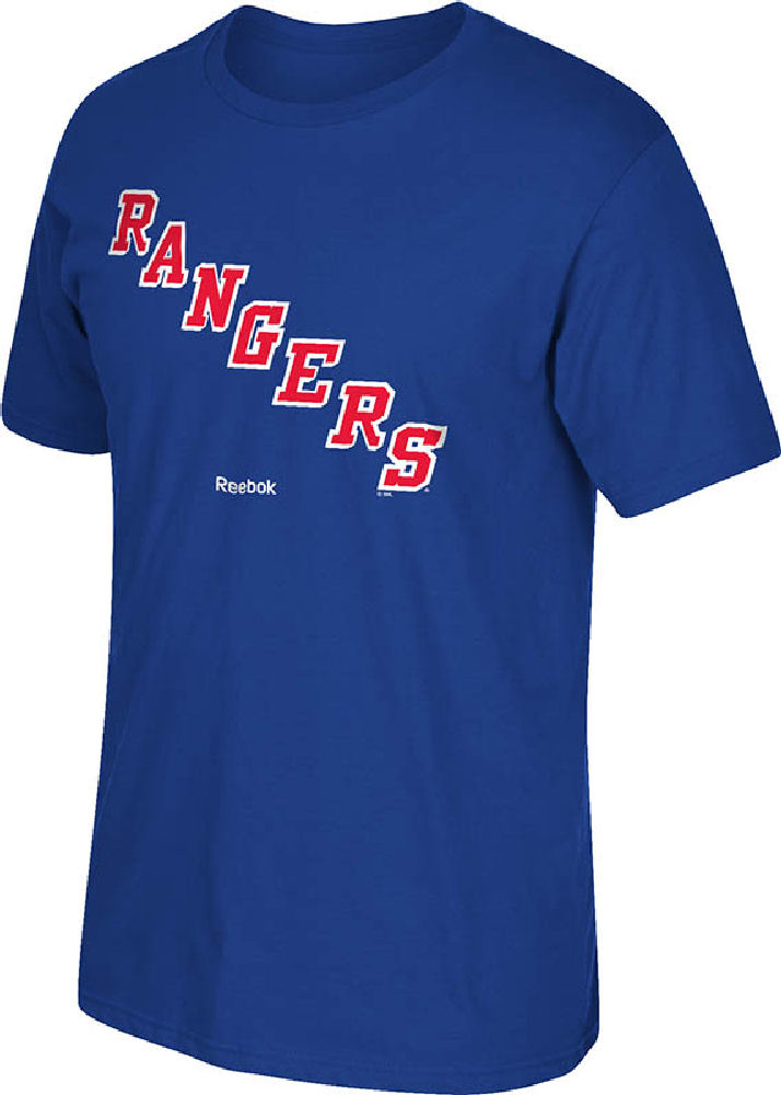 NHL New York Rangers Men's Blue Jersey Crest T Shirt by Reebok
