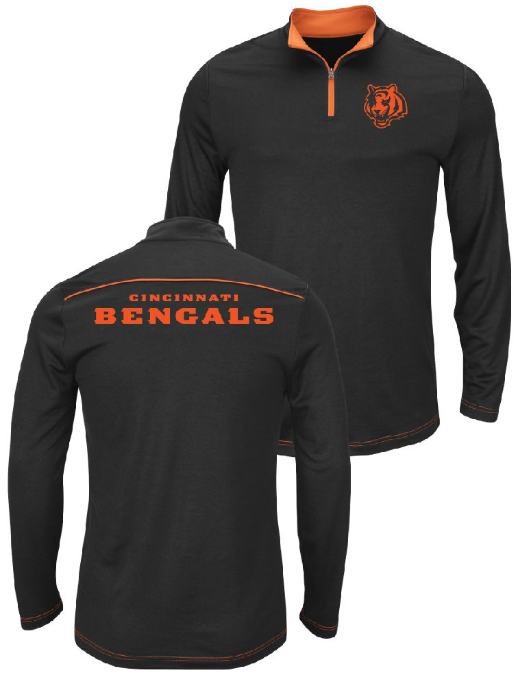 NFL Cincinnati Bengals Black Quarter Zip Ready & Willing Thermabase