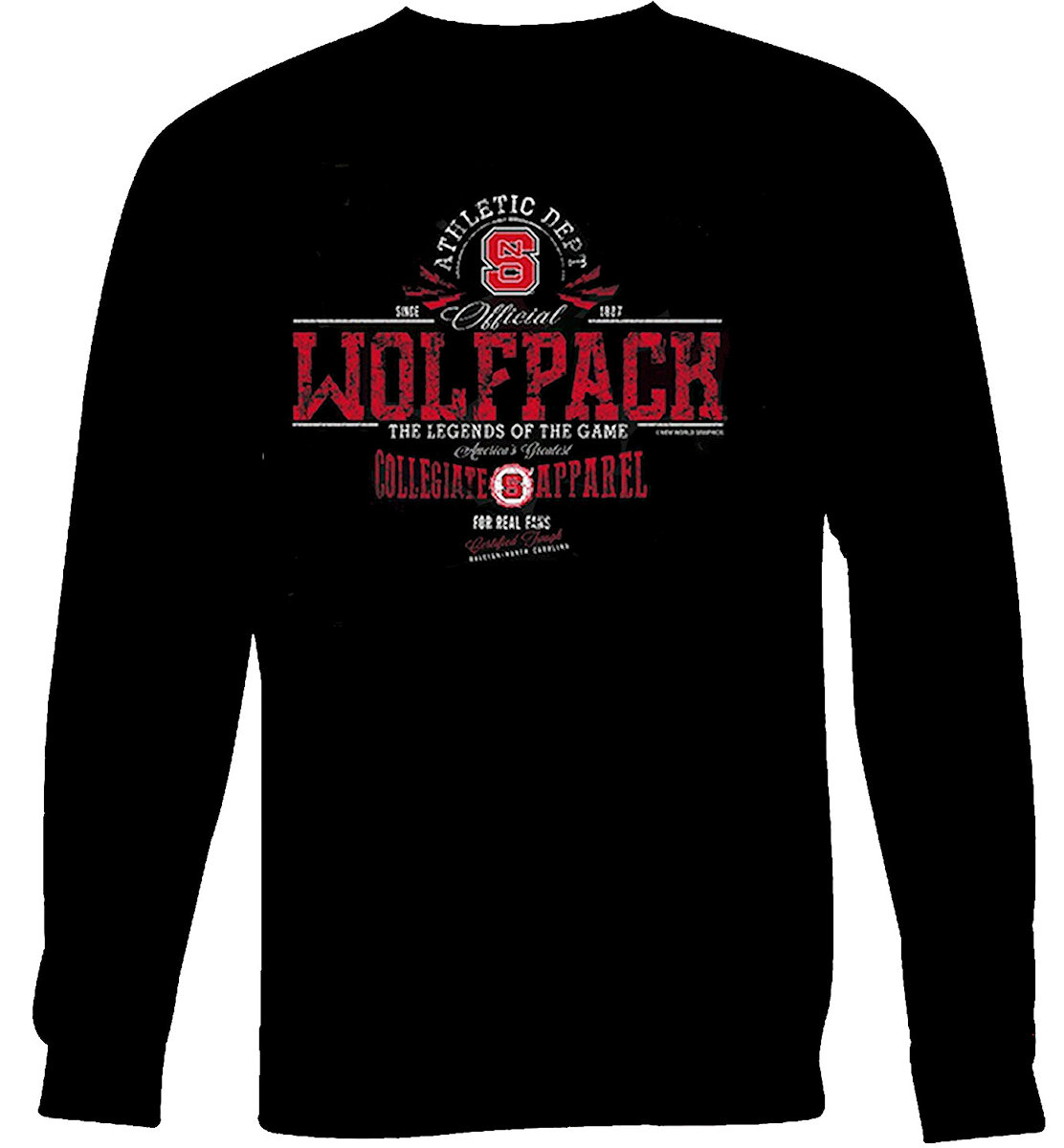 North Carolina State Wolfpack Black Legendary Black Long Sleeve T Shirt ...