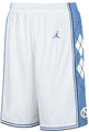 North Carolina Tarheels  White NCAA Screen Printed Replica Basketball Shorts By Nike Team Sports
