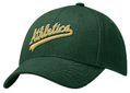 Oakland As Green Adult MLB Back Swoosh Flex Sized Cap By Nike Team Sports