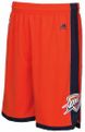 NBA Oklahoma City Thunder Orange Embroidered Swingman Shorts By Adidas