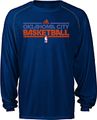 Oklahoma City Thunder Adidas New Authentic On-Court Practice Climalite Performance Long Sleeve T Shirt