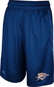 Oklahoma City Thunder Blue Embroidered 12 inch Inseam Hoop Shorts by Adidas
