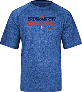 Oklahoma City Thunder Lt. Blue Authentic On-Court Practice Climalite Performance T Shirt by Adidas