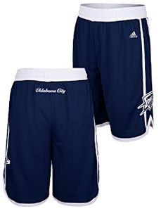 Oklahoma City Thunder Navy Embroidered Swingman Shorts By Adidas