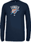Oklahoma City Thunder Navy Primary Logo Long Sleeve Tee Shirt by Adidas