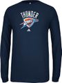 Oklahoma City Thunder Navy Primary Logo Long Sleeve Tee Shirt by Adidas