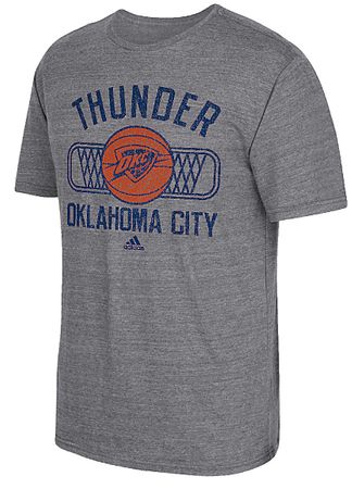 Oklahoma City Thunder Mens Slimmer Fit Grey Athletic Dept Blended T Shirt