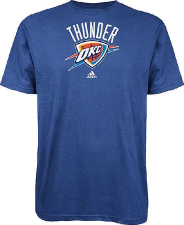 Oklahoma City Thunder The Go To Light Blue NBA Short Sleeve T Shirt by Adidas