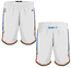 Oklahoma City Thunder White Embroidered Swingman Shorts By Adidas