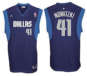 OUT OF STOCK Dirk Nowitzki Dallas Mavericks NBA Tackle Twill Swingman Replica Basketball Jersey By Adidas