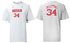 OUT OF STOCK Hakeem Olajuwon Houston Rockets Adult White NBA Two Sided T Shirt By Adidas