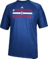 Philadelphia 76ers Heather Blue Climalite Practice Short Sleeve Shirt by Adidas