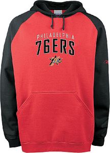 Philadelphia 76ers Tackle Twill Embroidered Hooded Sweatshirt By Reebok