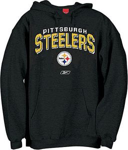 Pittsburgh Steelers Adult Black Goalline NFL Hooded Sweatshirt By Reebok