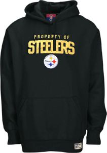 Pittsburgh Steelers Youth Black NFL Timeless Embroidered Hooded Sweatshirt By Reebok