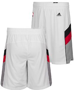 Portland Trail Blazers White Embroidered Swingman Shorts By Adidas
