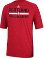 Portland Trailblazers Heather Red Climalite Practice Short Sleeve Shirt by Adidas