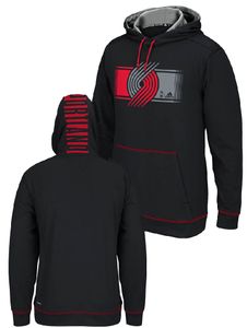Portland Trailblazers Mens Black Adidas Tip Off Synthetic Climwarm Hoodie