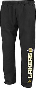 Reebok Los Angeles Lakers Black Open Bottom Basketball Sweatpants