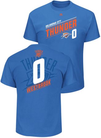 Russell Westbrook Oklahoma City Thunder Mens Sport Royal 0 Possession T Shirt