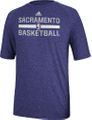 Sacramento Kings Heather Purple Climalite Practice Short Sleeve Shirt by Adidas