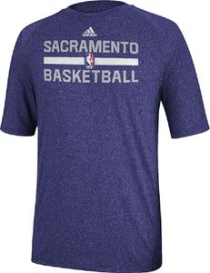 Sacramento Kings Heather Purple Climalite Practice Short Sleeve Shirt by Adidas
