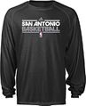 San Antonio Spurs Adidas New Authentic On-Court Practice Climalite Performance Long Sleeve T Shirt