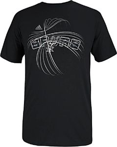San Antonio Spurs Black NBA Basketball Short Sleeve T Shirt by Adidas