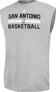 San Antonio Spurs Grey Climalite Practice Sleeveless Shirt by Adidas