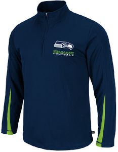 Seattle Seahawks Navy � Zip Pullover Poly Performance 3 NFL Jacket by VF