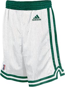SOLD OUT Boston Celtics Youth 8" Inseam White NBA Replica Basketball Shorts By Adidas