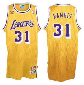 SOLD OUT Kurt Rambis Los Angeles Lakers NBA Embroidered Replica Throwback Basketball Jersey By Adidas
