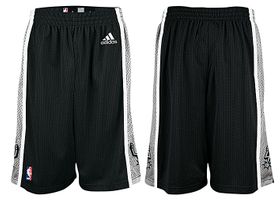 SOLD OUT San Antonio Spurs New Adult Black Tackle Twill Logo Swingman Shorts By Adidas