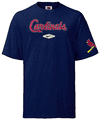 St. Louis Cardinals MLB Blue Practice V Short Sleeve Tee Shirt By Nike Team Sports