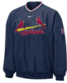 St. Louis Cardinals MLB Blue Unlined Staff Ace Pullover Windjacket By Nike Team Sports