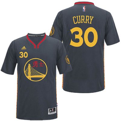 Stephen Curry Charcoal Chinese New Year Swingman Performance Basketball Jersey