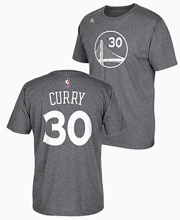 Stephen Curry Golden State Warriors High Def Dark Grey Select Replica T Shirt by Adidas