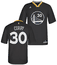 Stephen Curry Youth Golden State Warriors Adidas Black Short Sleeve Replica Basketball Jersey