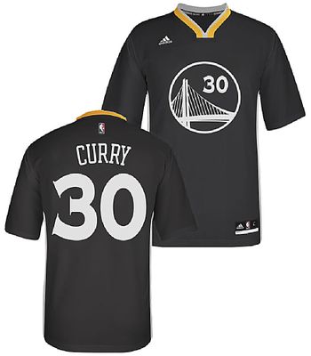 Stephen Curry Youth Golden State Warriors Adidas Black Short Sleeve Replica Basketball Jersey