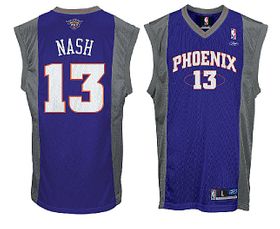 Steve Nash Phoenix Suns NBA Tackle Twill Swingman Replica Basketball Jersey By Reebok