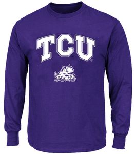 TCU Purple Frog 3/4 Sleeve Pocket Twirl Dress