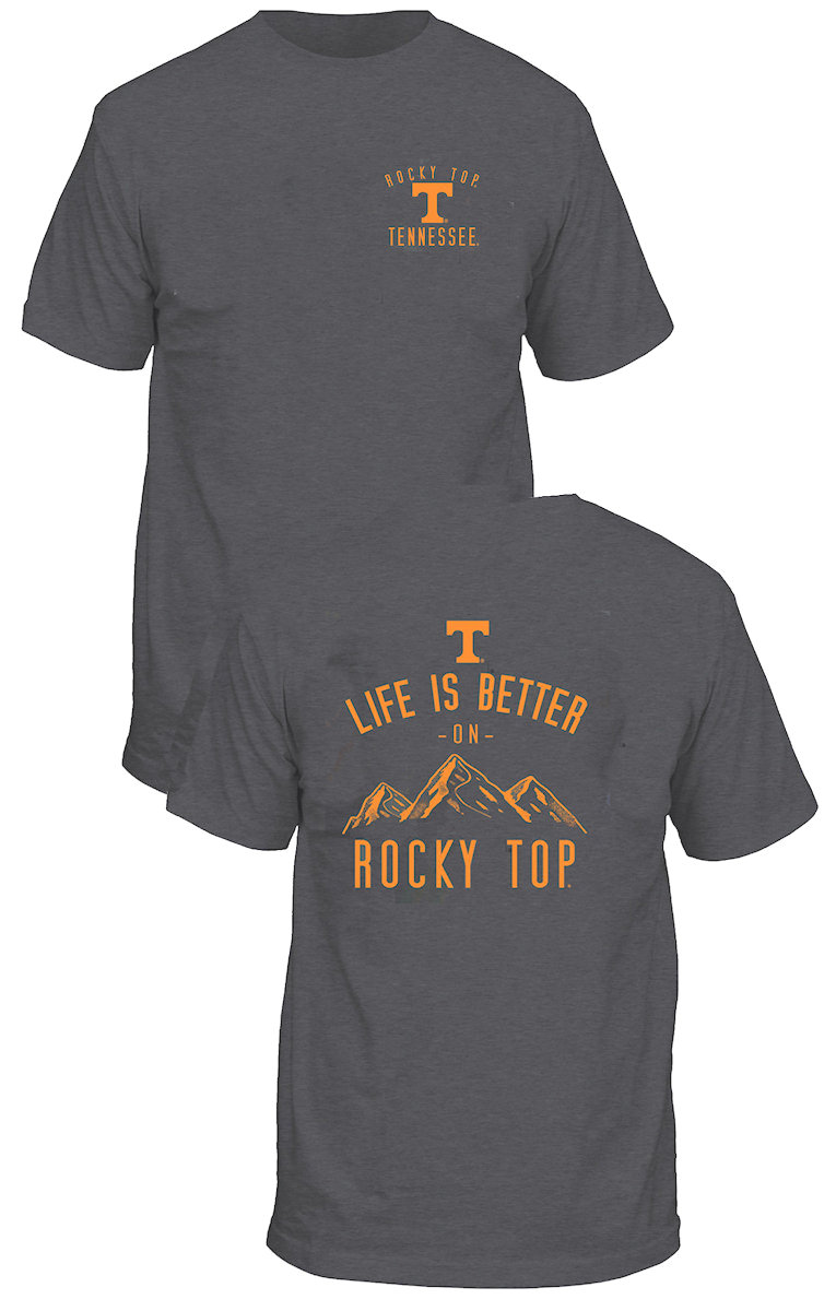 Tennessee Volunteers Men's Grey 2 Sided Life is Better Short Sleeve T