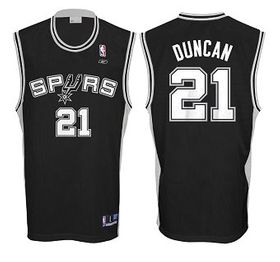 Tim Duncan NBA Replica Basketball Jersey By Reebok