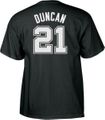Tim Duncan San Antonio Spurs Adult Black NBA Two Sided T Shirt By Adidas